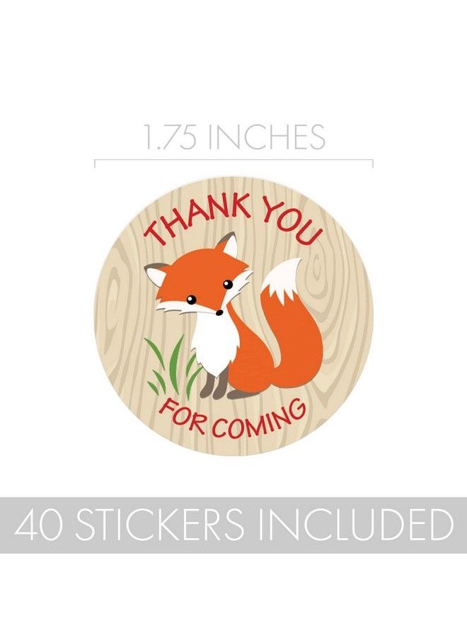 DISTINCTIVS Woodland Fox Thank You For Coming Stickers 1.75 In 40 Labels  - Image 4