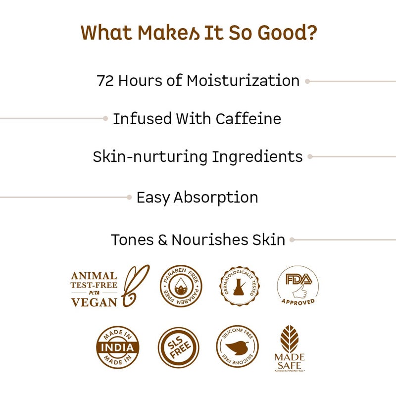mCaffeine Body Butter for Dry Skin for both Women and Men Shea Butter Moisturizer with Cocoa Butter Caffeine Body Cream for 72Hrs Moisturization NonSticky for All Skin Types 100gm - Image 5