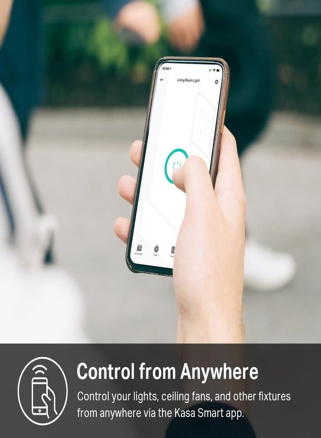 Kasa Smart مفتاح إضاءة ذكي كاسا ماثر: تحكم صوتي مع سيري، أليكسا وجوجل أسيستانت، معتمد من UL، مؤقت وجدول زمني، تركيب سهل مع إرشادات، يتطلب سلك محايد، قطب واحد، 2.4GHz واي فاي، عبوة من 3 قطع - Image 3