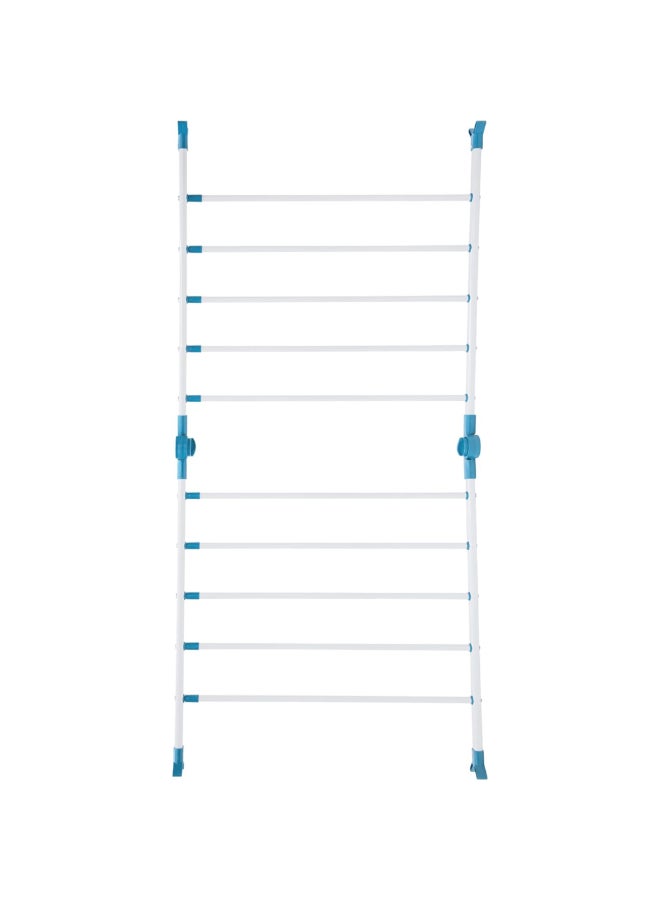 BLACK+DECKER Extendable Over Bath Clothes Drying Rack White and Aqua 66.5 x 62 x 10 cm 63229 - Image 3