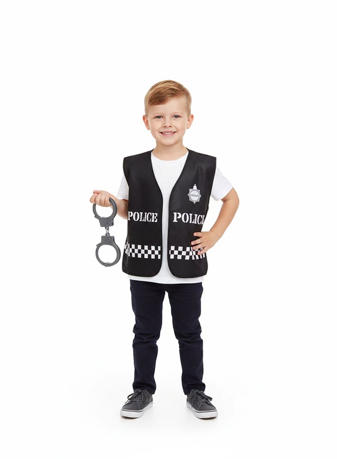 Toyland طقم سترة شرطة للأطفال - مع الأصفاد للعب التخيلي - Image 1