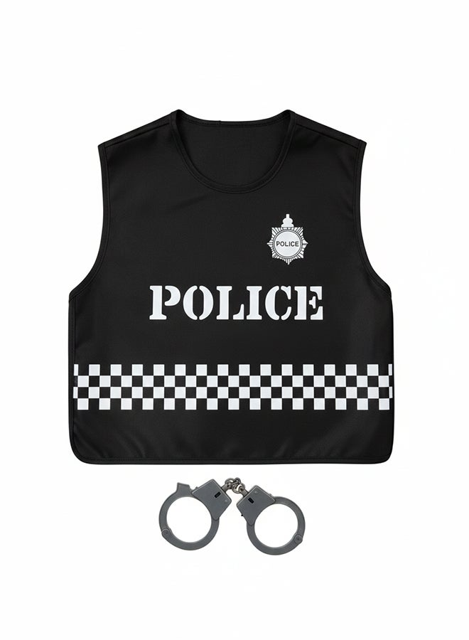 Toyland طقم سترة شرطة للأطفال - مع الأصفاد للعب التخيلي - Image 2