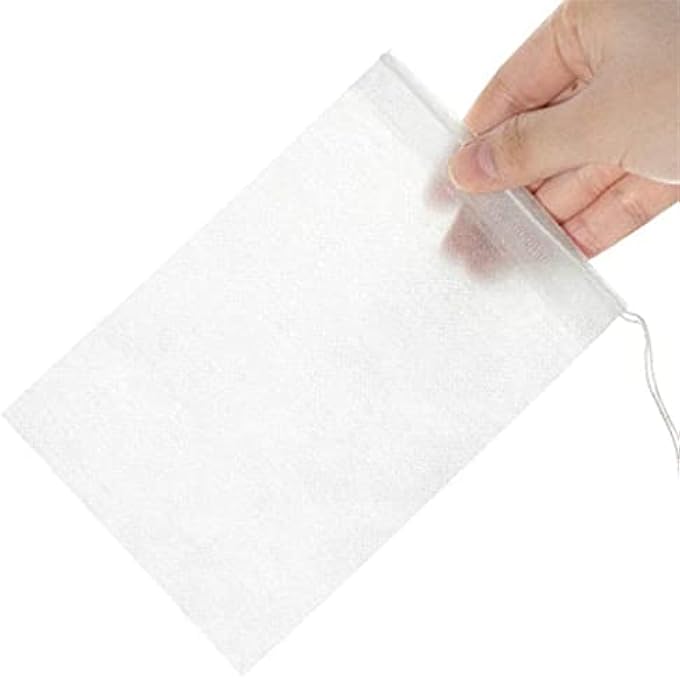 ELECDON 100 Pcs Reusable Tea Filter Bags With Drawstring Food Grade For Cooking Medicinal Liquor Tea  Coffee Perfect For Storing Spices 24 * 31 Inch - Image 2