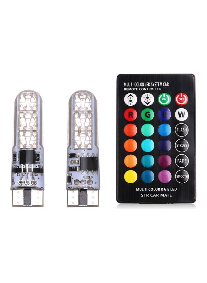 Loquat Car RGB LED 12V T10 LED RGB 5050 SMD Signal Lamp Reading Wedge Light Car Interior Decorative Lights - Image 1