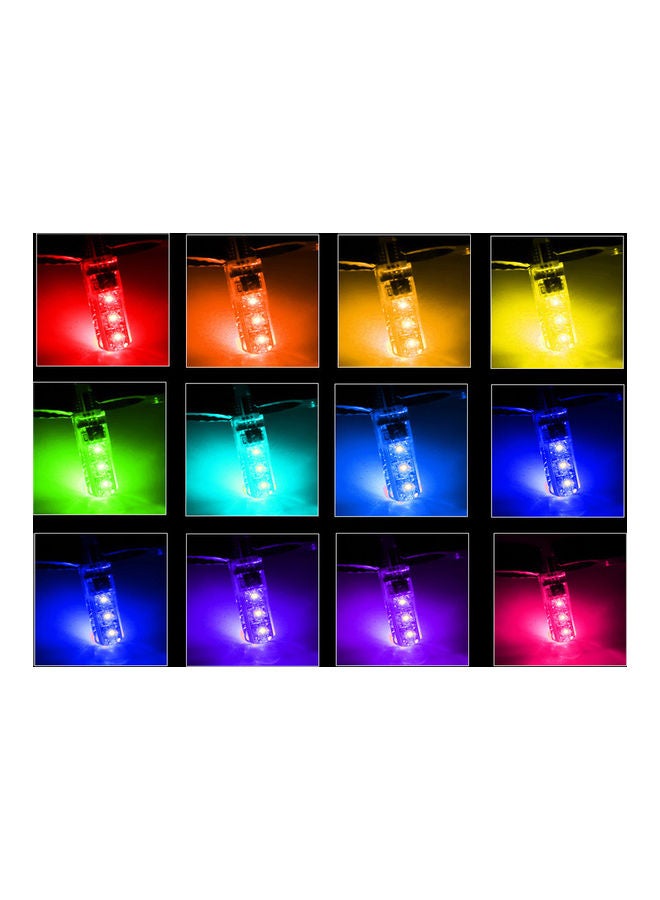 Loquat Car RGB LED 12V T10 LED RGB 5050 SMD Signal Lamp Reading Wedge Light Car Interior Decorative Lights - Image 5