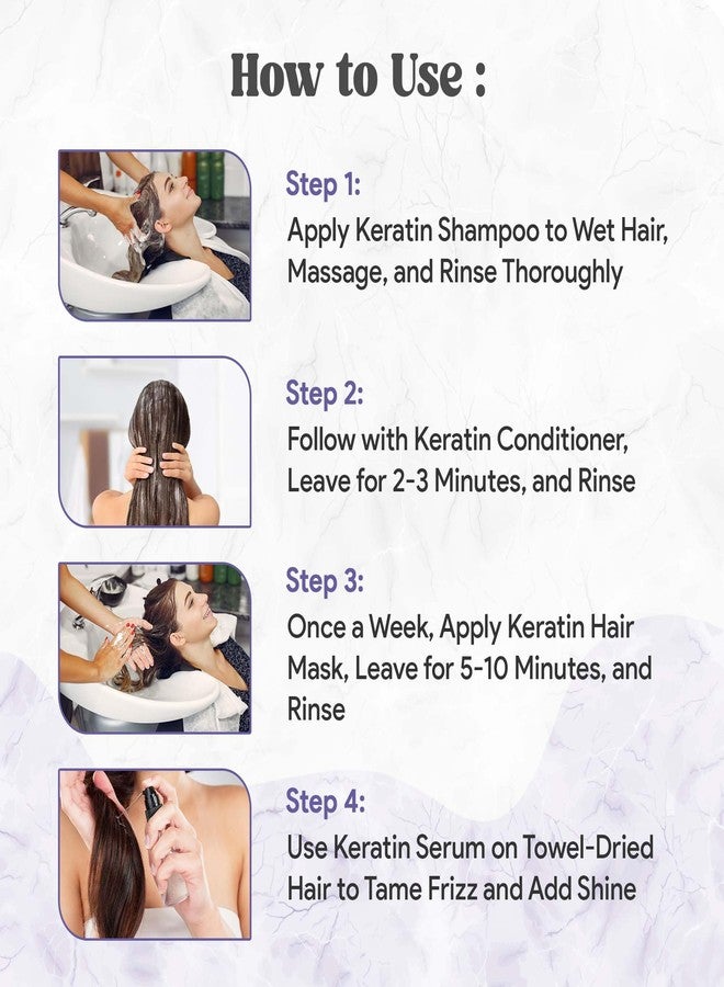 LA'BANGERRY LA’BANGERRY Keratin Complete Hair Care Combo | Shampoo, Mask & Serum | Nourishing & Frizz-Free Care with Almond, Eucalyptus & Jojoba Oil (Pack Of 3) - Image 5