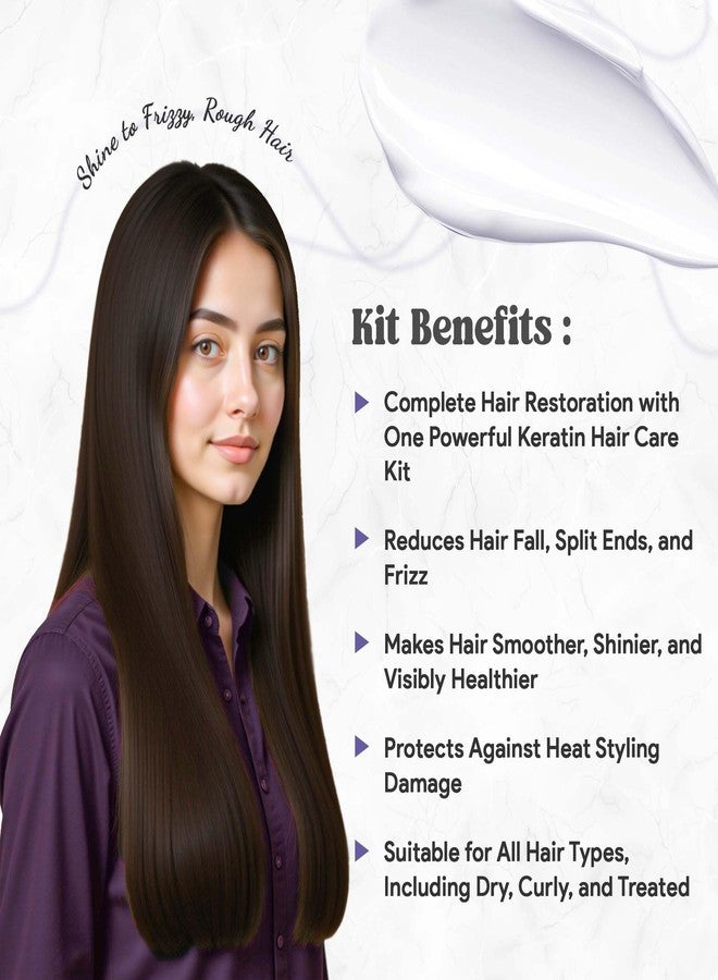 LA'BANGERRY LA’BANGERRY Keratin Complete Hair Care Combo | Shampoo, Mask & Serum | Nourishing & Frizz-Free Care with Almond, Eucalyptus & Jojoba Oil (Pack Of 3) - Image 4