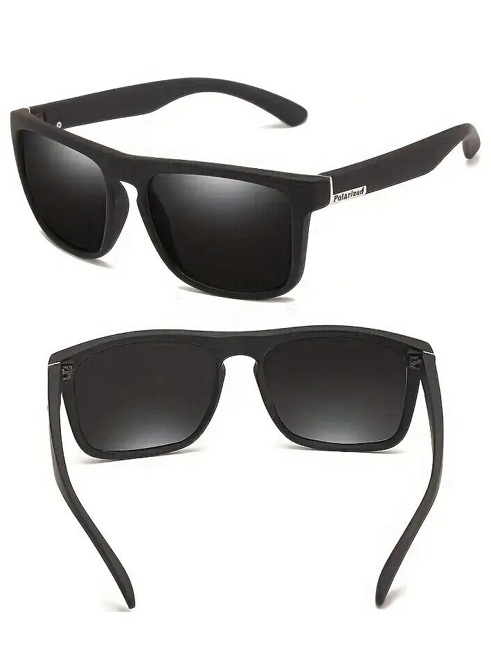 POLITE Black Polarized Square Sunglasses for Men & Women, Polarized Fashion Glasses, For hiking, Sports, Driving, Everyday use - Image 5