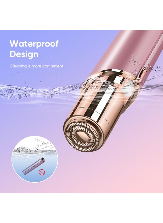 إزالة شعيرات الوجه للمرأة أداة إزالة شعيرات سريعة آمنة، حلاقة مائية مع مصباح LED لشعر الوجه/الشفة العلوية/الذقن، قابلة لإعادة الشحن - Image 4