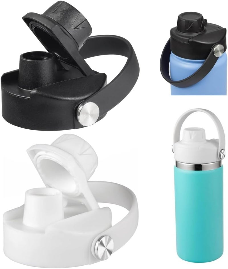 Lid for Hydro Flask 32 40 oz Wide Mouth, Replacement Lids Compatible with Hydro Flask Wide Mouth Water Bottle, Top Spout Lid with Handle, Wide Mouth Lid Chug Cap Accessories
