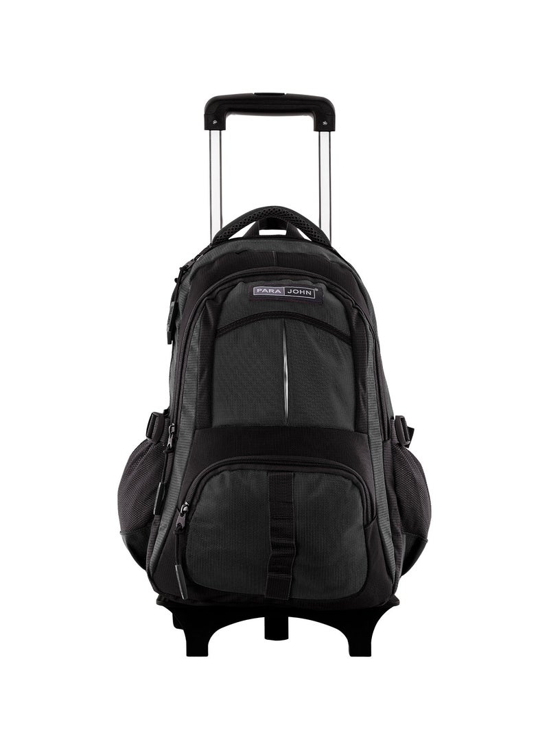 PARAJOHN Unisex Rolling Trolley Backpack with Adjustable Strap for School, College, Office, Business and Travel - 18 Inches Grey - Image 1