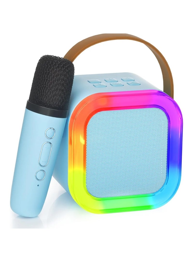 wireless karaoke mic with Bluetooth Speaker: Bluetooth-Enabled Wireless Karaoke Mic Speaker with Multiple Compatibility Modes, RGB Lighting, and Party POP Bluetooth - Image 1