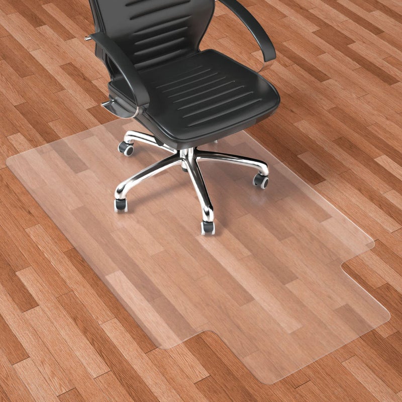Naturehydro Clear Chair Mat for Hard Floors  48 x 30 Transparent Computer Desk Floor Mats for Wood Tile Protection BPA and Phthalates Free with Extended Lip