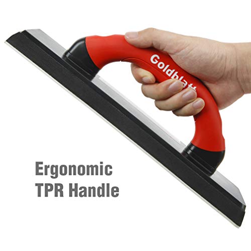 Goldblatt جهاز تسوية الجص جولدبلات 4" × 12" للبلاط - جهاز تسوية الجص المطاطي المصبوب، أدوات الأرضيات مع مقبض مريح - Image 4