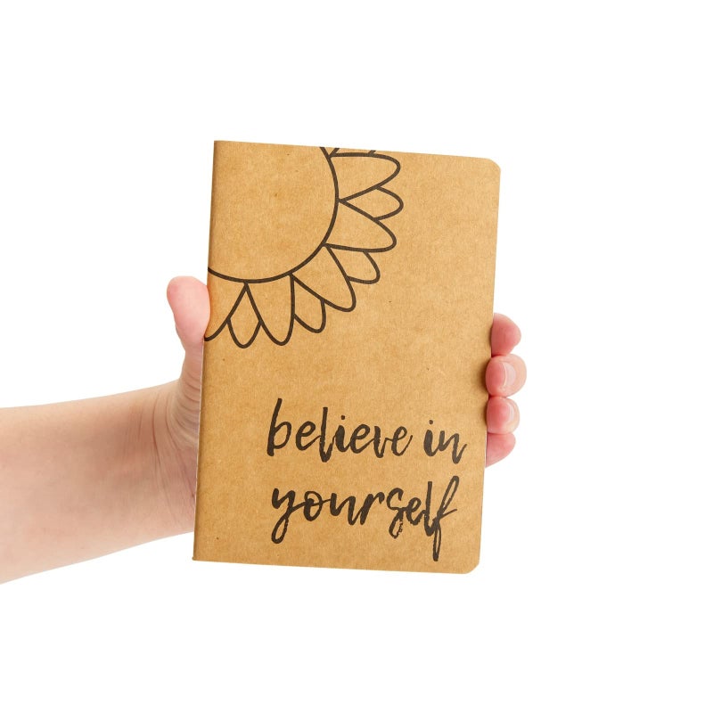Paper Junkie Bulk Journals - 24-Pack A6 Kraft Soft Cover Notebooks, 80 Ruled Pages - Flat Sewn Binding & Cover Quotes - Mini Notebooks for Writing, Travel Journal & Teacher Supplies - Image 4