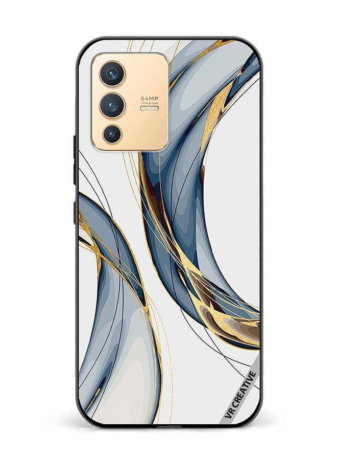 VR CREATIVE غطاء حماية لجهاز Vivo V23 5G بتصميم طبقات فنية متعددة الألوان - Image 1