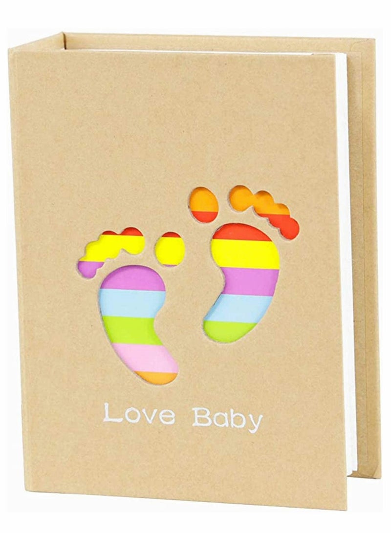 SYOSI Photo Album, Baby Photo Album, 100 Inserts Album Wholesale Photo Studio Kraft Paper Photo Album, Child Growth Souvenir Album, Suitable for Boys and Girls, 4 x 6 Inches, 1 Pcs  - Image 1