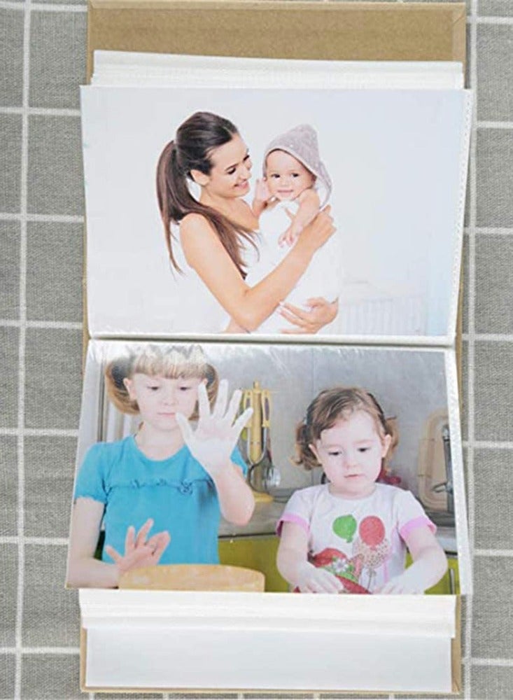 SYOSI Photo Album, Baby Photo Album, 100 Inserts Album Wholesale Photo Studio Kraft Paper Photo Album, Child Growth Souvenir Album, Suitable for Boys and Girls, 4 x 6 Inches, 1 Pcs  - Image 3