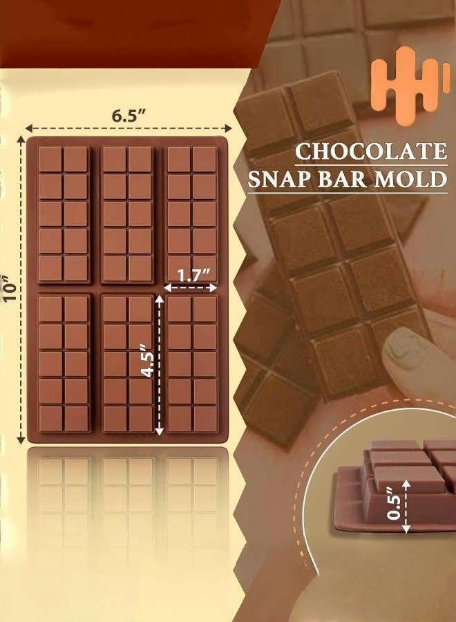 Break Apart Chocolate Protein and Engery Bar Silicone Mold Brown 10*6.69inch - Image 2
