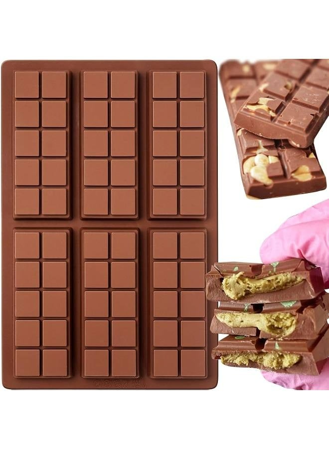Break Apart Chocolate Protein and Engery Bar Silicone Mold Brown 10*6.69inch - Image 1