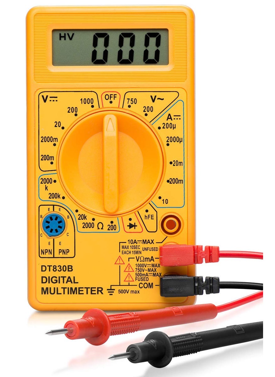 FEDUS FEDUS Digital Multimeter Diode Transistor Tester AC DC Volt Test Voltmeter Automotive Multimeter Meter Tester Measure Voltage Test Car Battery Tester Analog Multimeter Kit Volt Meter  - Image 1