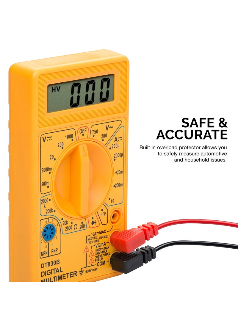 FEDUS FEDUS Digital Multimeter Diode Transistor Tester AC DC Volt Test Voltmeter Automotive Multimeter Meter Tester Measure Voltage Test Car Battery Tester Analog Multimeter Kit Volt Meter  - Image 5
