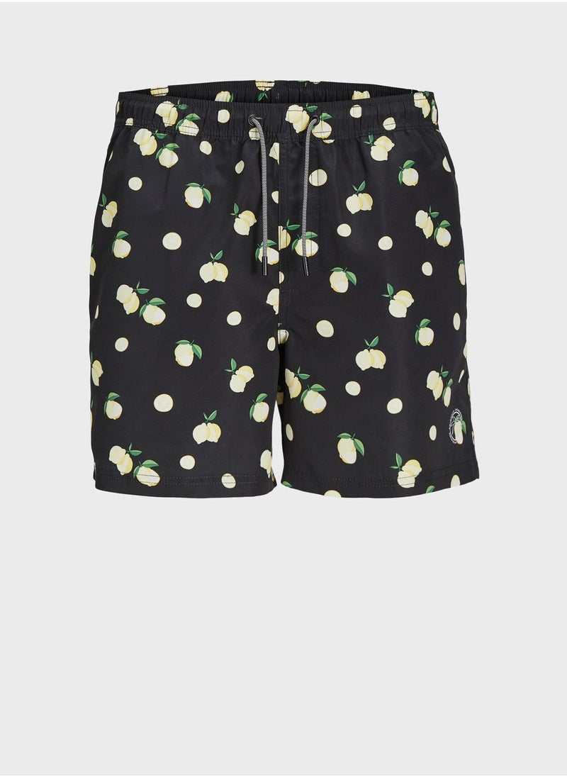 JACK & JONES - Printed Swim Shorts - Image 1