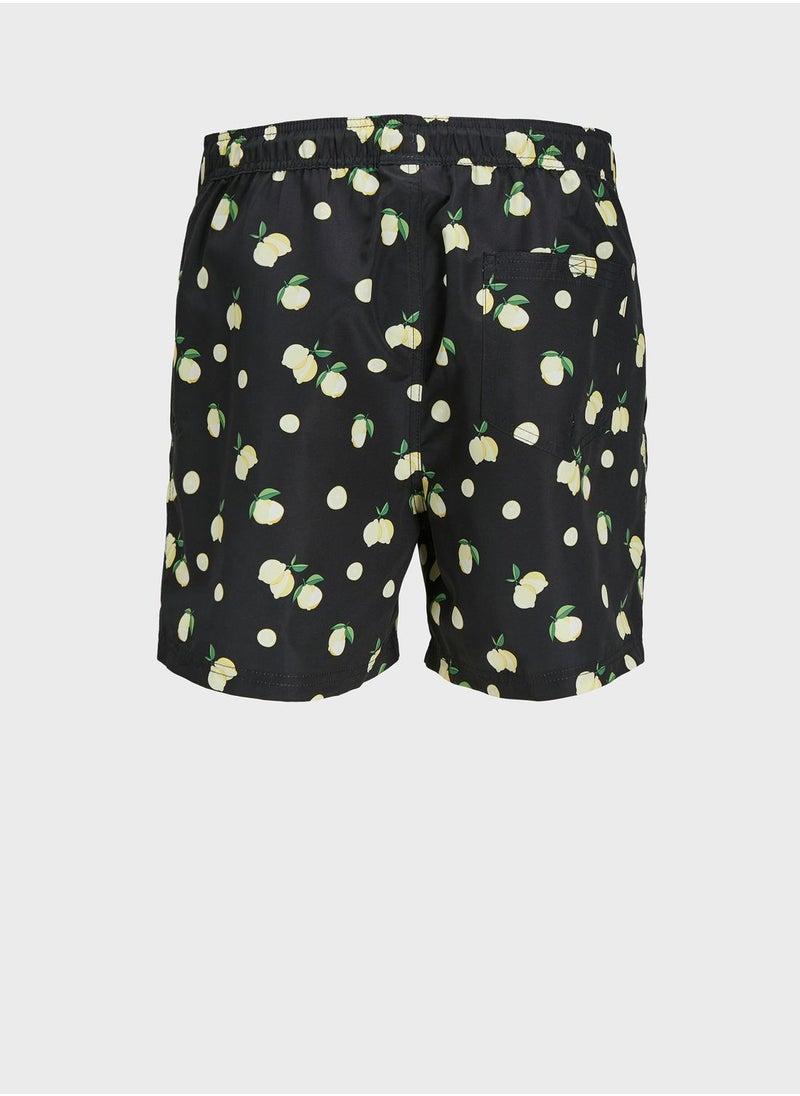 JACK & JONES - Printed Swim Shorts - Image 1