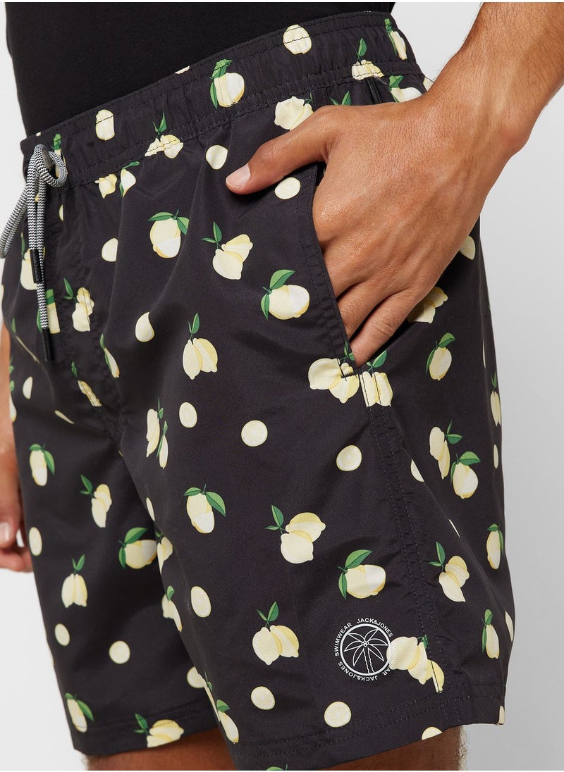 JACK & JONES - Printed Swim Shorts - Image 1