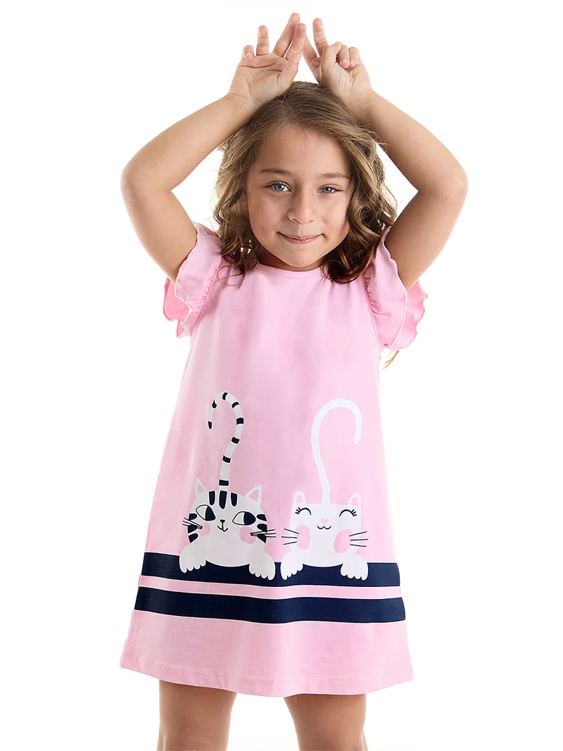 دينوكيدس فستان فتيات بصديقات القطط