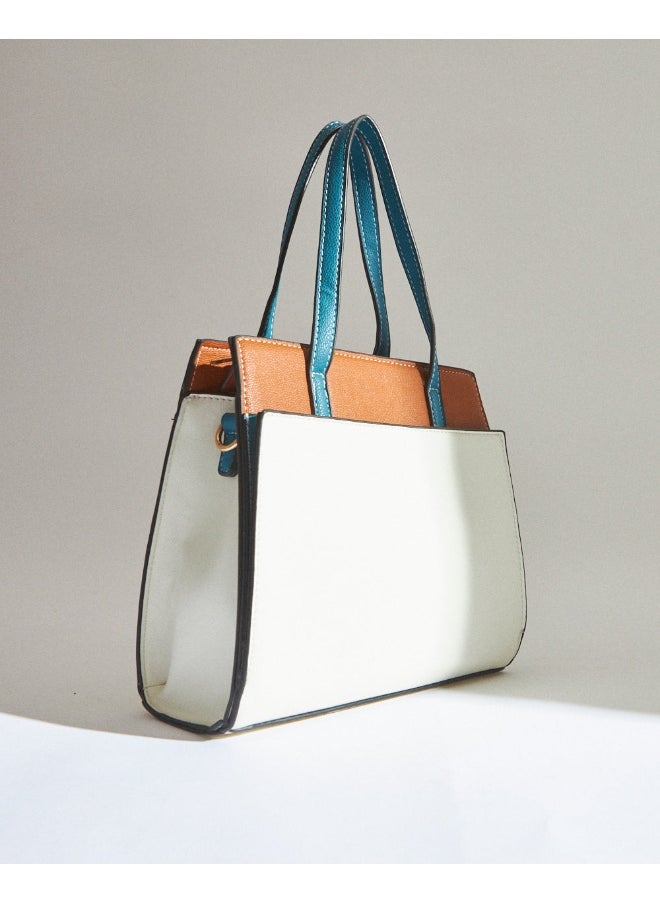 Chumbak Girl Boss Tote – White & Brown  - Image 4