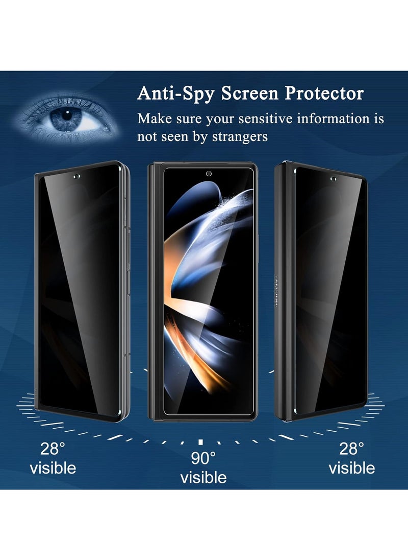 FARROBIZZ - [2+2Pack] for Samsung Galaxy Z Fold 4 Privacy Screen Protector and Tempered Glass Camera Lens Protector，Anti-Scratch, No Bubbles, Anti-Spy - Image 1