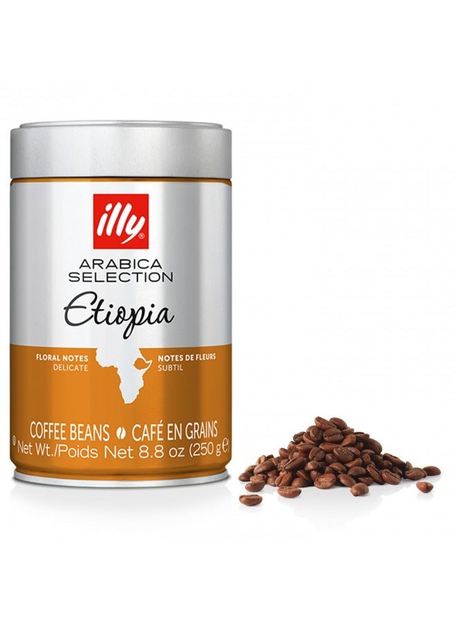 Illy Arabica Selections Ethiopia Whole Bean Coffee, 100% Arabica Bean Single Origin Coffee, Light Roast With Notes Of Jasmine, All-Natural, No Preservatives, 8.8 Ounce Can (Pack Of 1)  - Image 1