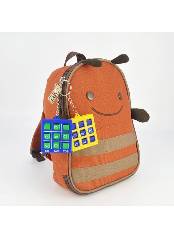 null - Children's Educational Keychain Tic-tac-toe Game Toy Xo Rotating Game Piece Pendant Gift Cross-border-Color:Red Shell, Blue Shell, Purple Shell, Green Shell 4 Colors Can Be Mixed-Specifications:4.5x5/10.5 - Image 1