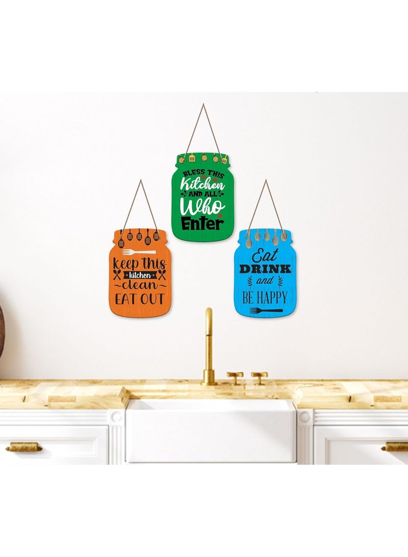 Artvibes Kitchen Brings Family Together Quote Decorative Wall Hanging Decoration item for Kitchen | Home Decor | House Warming Gifts | Kitchen Quotes Decor Item | Wall Decoration (WH_8906NN) - Image 3