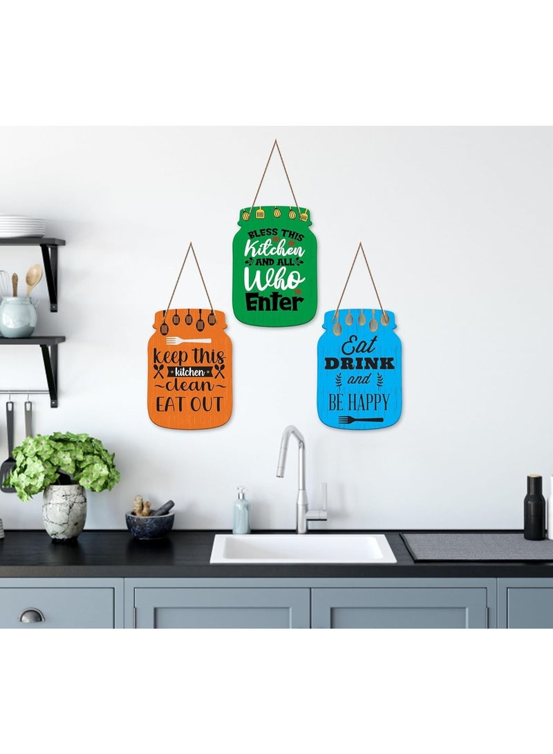 Artvibes Kitchen Brings Family Together Quote Decorative Wall Hanging Decoration item for Kitchen | Home Decor | House Warming Gifts | Kitchen Quotes Decor Item | Wall Decoration (WH_8906NN) - Image 4