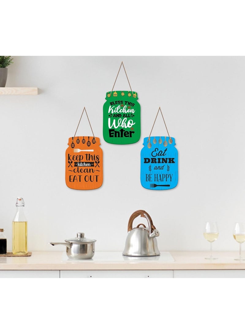Artvibes Kitchen Brings Family Together Quote Decorative Wall Hanging Decoration item for Kitchen | Home Decor | House Warming Gifts | Kitchen Quotes Decor Item | Wall Decoration (WH_8906NN) - Image 2