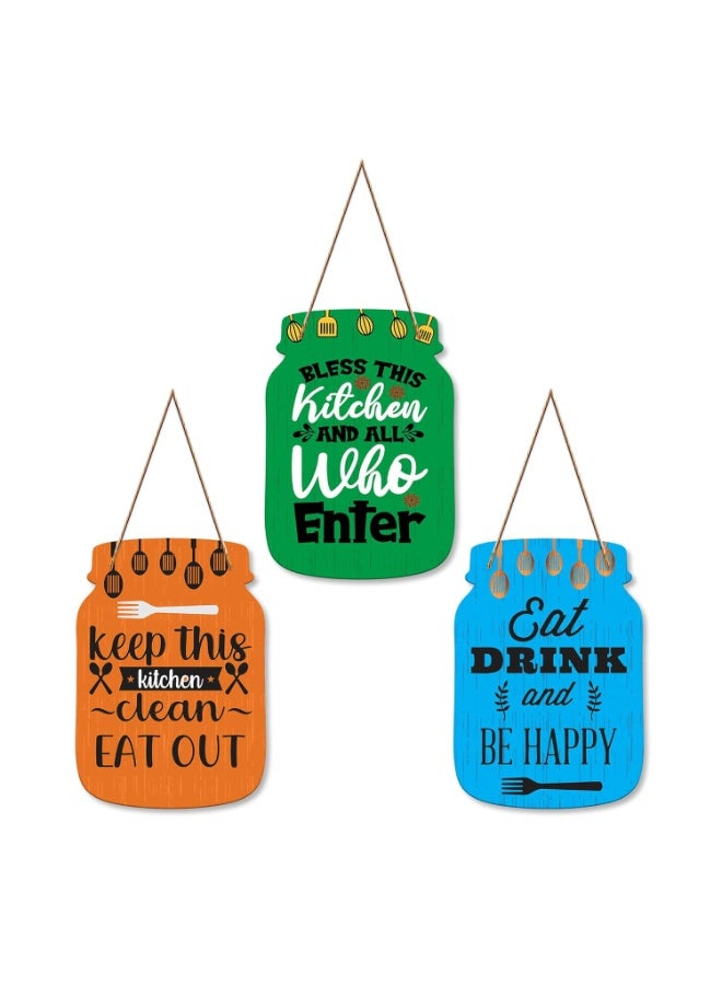 Artvibes Kitchen Brings Family Together Quote Decorative Wall Hanging Decoration item for Kitchen | Home Decor | House Warming Gifts | Kitchen Quotes Decor Item | Wall Decoration (WH_8906NN) - Image 1