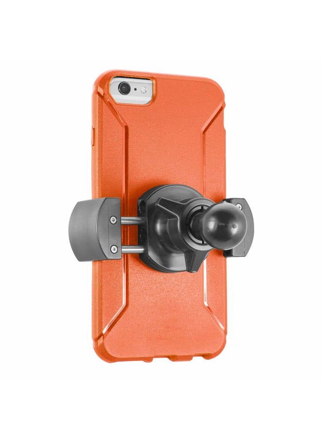 iBOLT Moto-Vise Holder w/ 25mm / 1-inch Ball for for All Industry Standard 1 inch / 25 mm mounts- Works w/Smartphones (iPhone X Max, iPhone Xr) from 2 inches to 4 inches Wide - Image 1