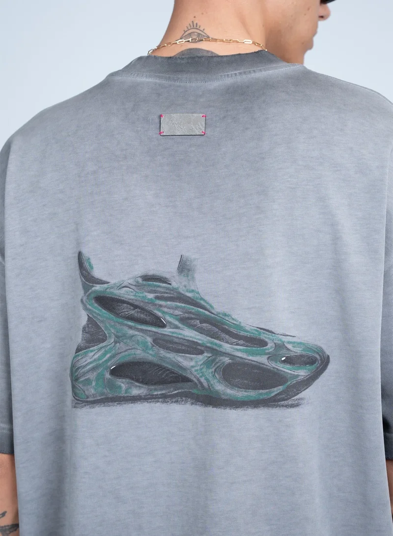 Tanjim Squad GREY OUTSOLE ARTIFACT T-SHIRT - GRAY for Men | Best Price UAE