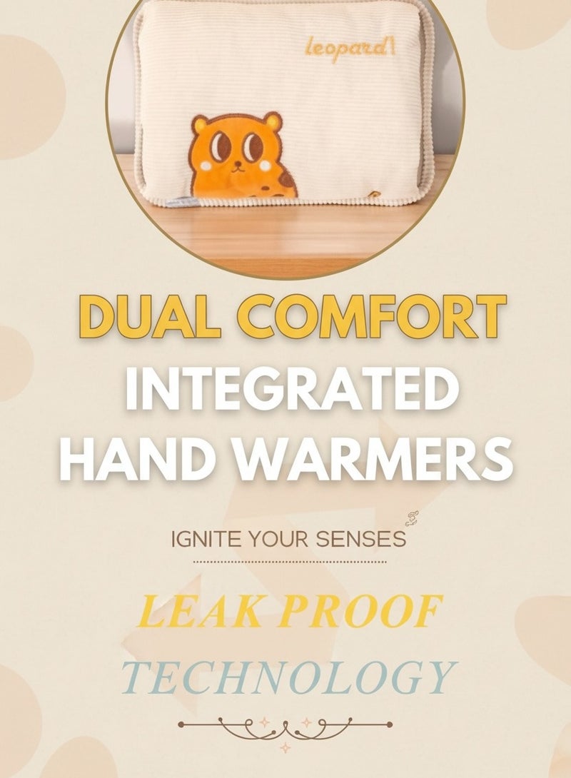 Breeze & Ripplez™ Dual comfort electric rechargeable heating water bag soft fleece cover for pain relief advanced leak proof technology fast heating large size - Image 3
