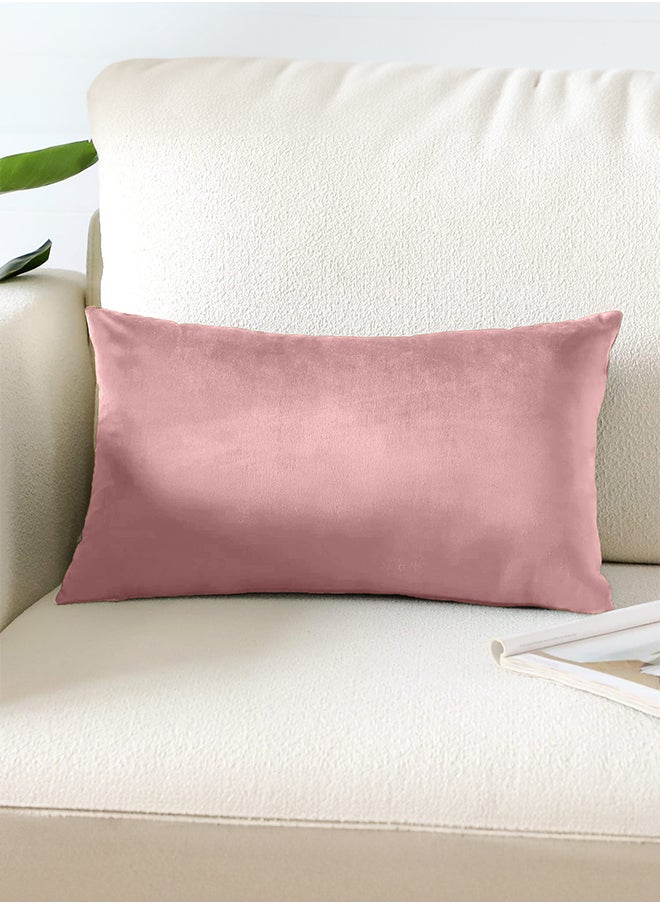 In-House Rectangular Soft Velvet Decorative Cushion with Solid Design and Attractive Colors 