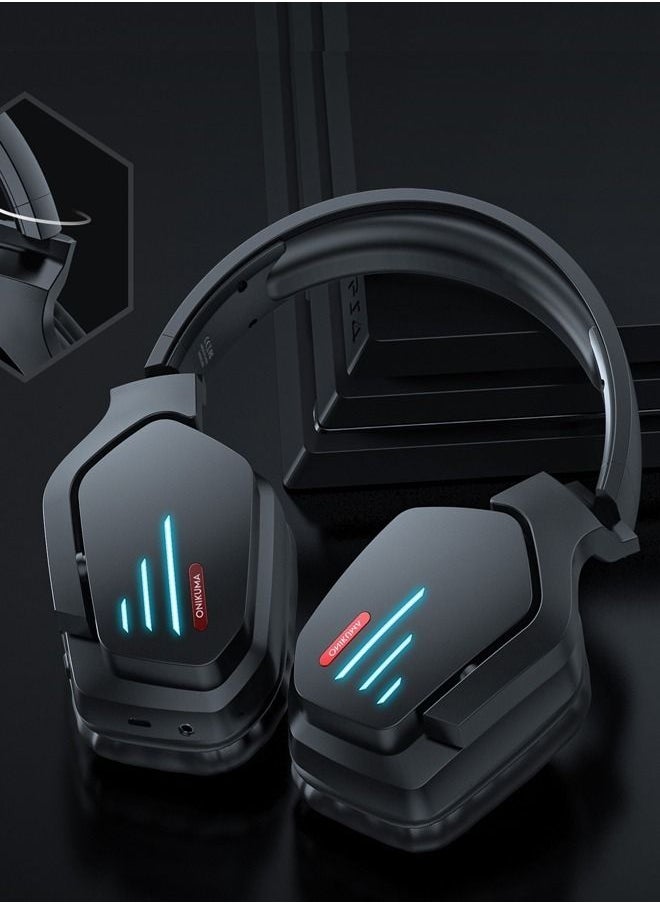 onikuma - Lightweight Over-Ear Bluetooth Wireless Headset - Compatible with Dolby Atmos Detachable Microphone, Works with PC, PS5, PS4, Xbox Series X|S, Xbox One - 18h Battery - Image 1