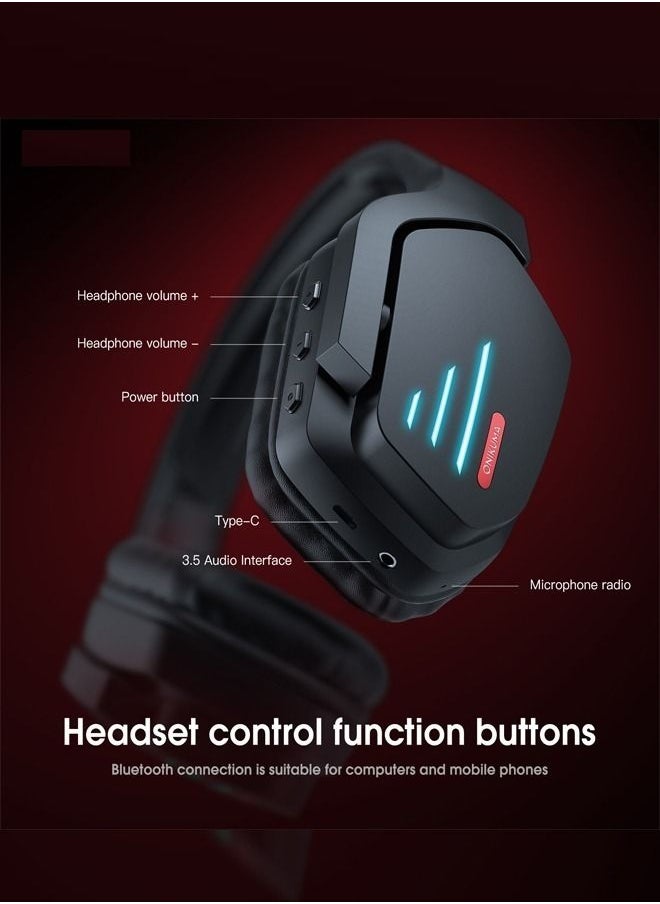onikuma - Lightweight Over-Ear Bluetooth Wireless Headset - Compatible with Dolby Atmos Detachable Microphone, Works with PC, PS5, PS4, Xbox Series X|S, Xbox One - 18h Battery - Image 1
