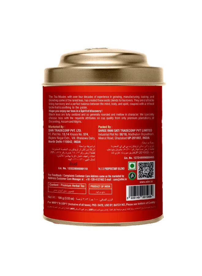 Otler CARDAMOM SAFFRON BLACK TEA 100 Gms TIN - Image 3