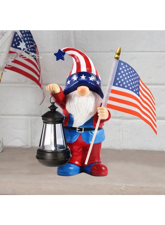 Nacome Garden Gnomes Statue for Yard Decorations - Outdoor Sculptures Patriotic Decor Memorial Day Decorations for 4 of July USA Independence Day Gift - Image 1