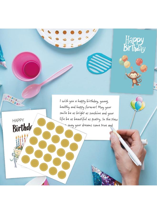 Bluejw New Birthday Card Birthday Greeting Card Suit 100 Pieces Hot Stamping Paper Envelope Card Greeting Card - Image 5