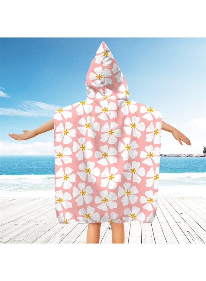 NIBEMINENT Kids Hooded Towel Cape - Microfiber Swim & Beach Bathrobe, Super Absorbent & Quick-Dry Towel for Children (60x60cm)  - Image 1