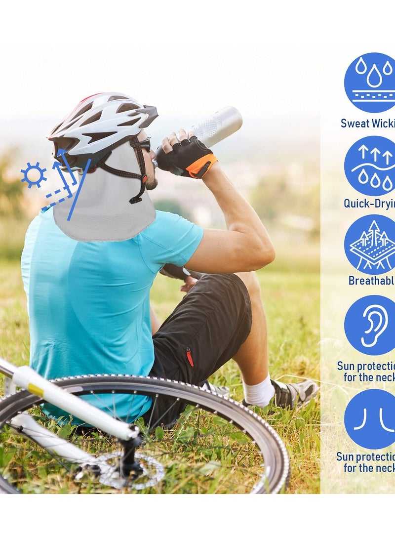 Hard Hat Helmet Liner, Neck Protector Cover, Cooling Sweat-absorbent and Breathable Skull Cap Elastic Sun Shade Cycling Running for Fishing Riding (3 Pcs) - Image 2