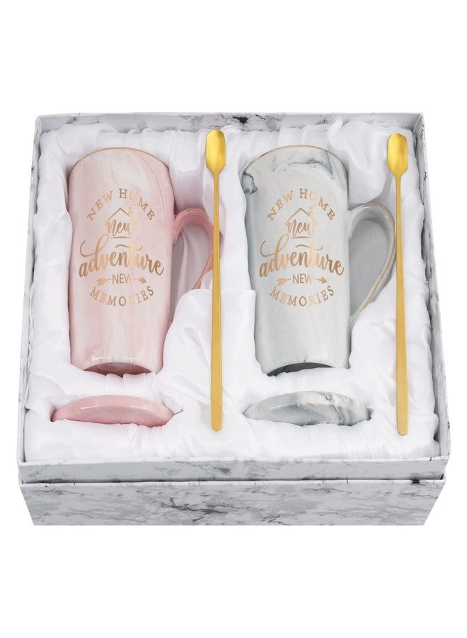 Maustic House Warming Gifts New Home, New Home Gift Ideas for Women Men Couple, Housewarming Gifts, Closing Gift for House Buyers, First Apartment Essentials, 14 Oz Pink & Gray - Image 1